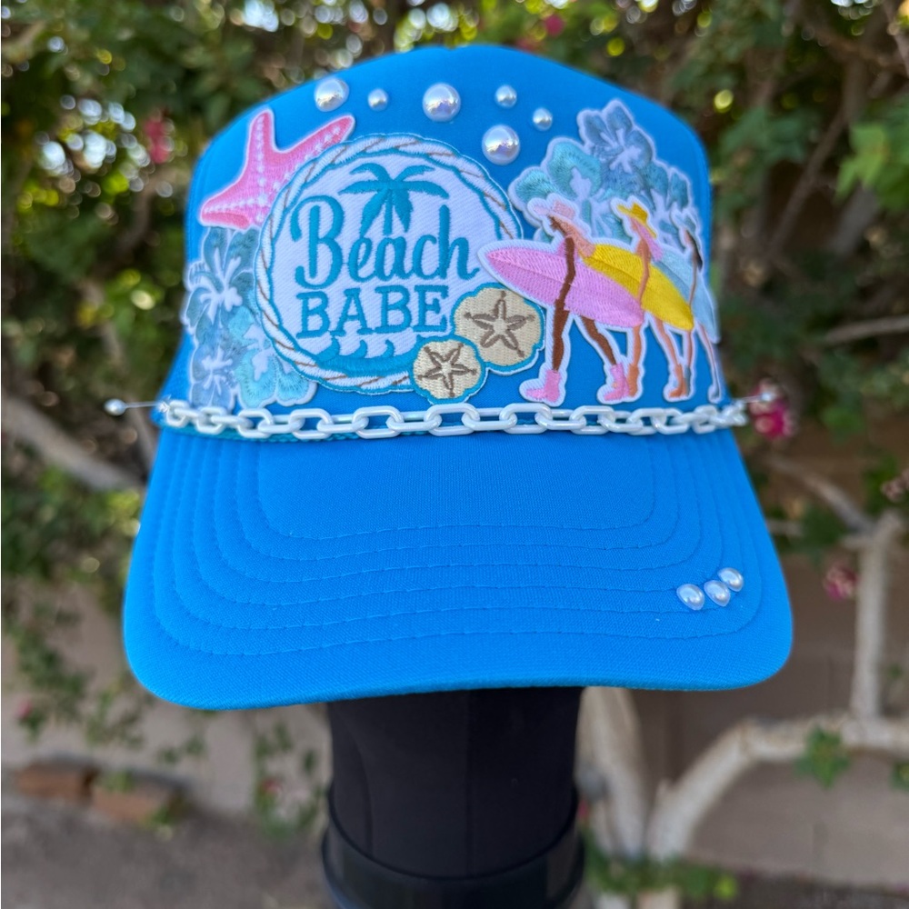 Custom New Beach Babe Patch Hat With Embellishmen… - image 1